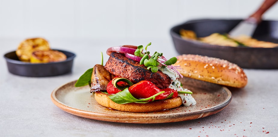De Raw NoBeef Veganistische Burger van De Vegetarische Slager